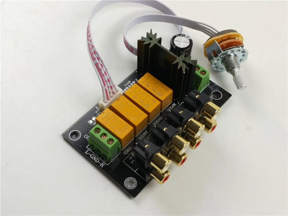 Селектор источника звука без потерь hifi 4 пары|assembled board|hifi audioinput selector |