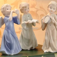 Керамический маленький ангел, скульптура, фарфоровый набор, ремесло, орнамент, аксессуары, украшение, мебель для настоящего и украшения комнаты