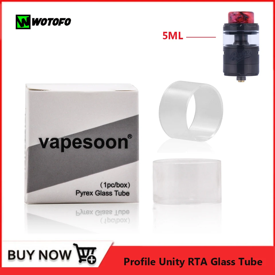 5 шт. мл 3 оригинальная запасная стеклянная трубка VapeSoon для Wotofo Profile unit RTA Tank