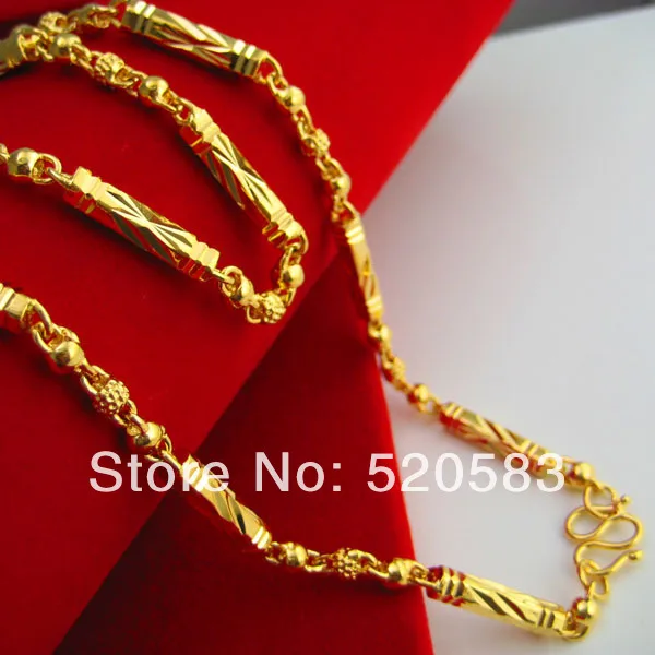Шестигранное мужское ожерелье из 18 каратного золота с бусинами|18k gold|gold 18knecklace of