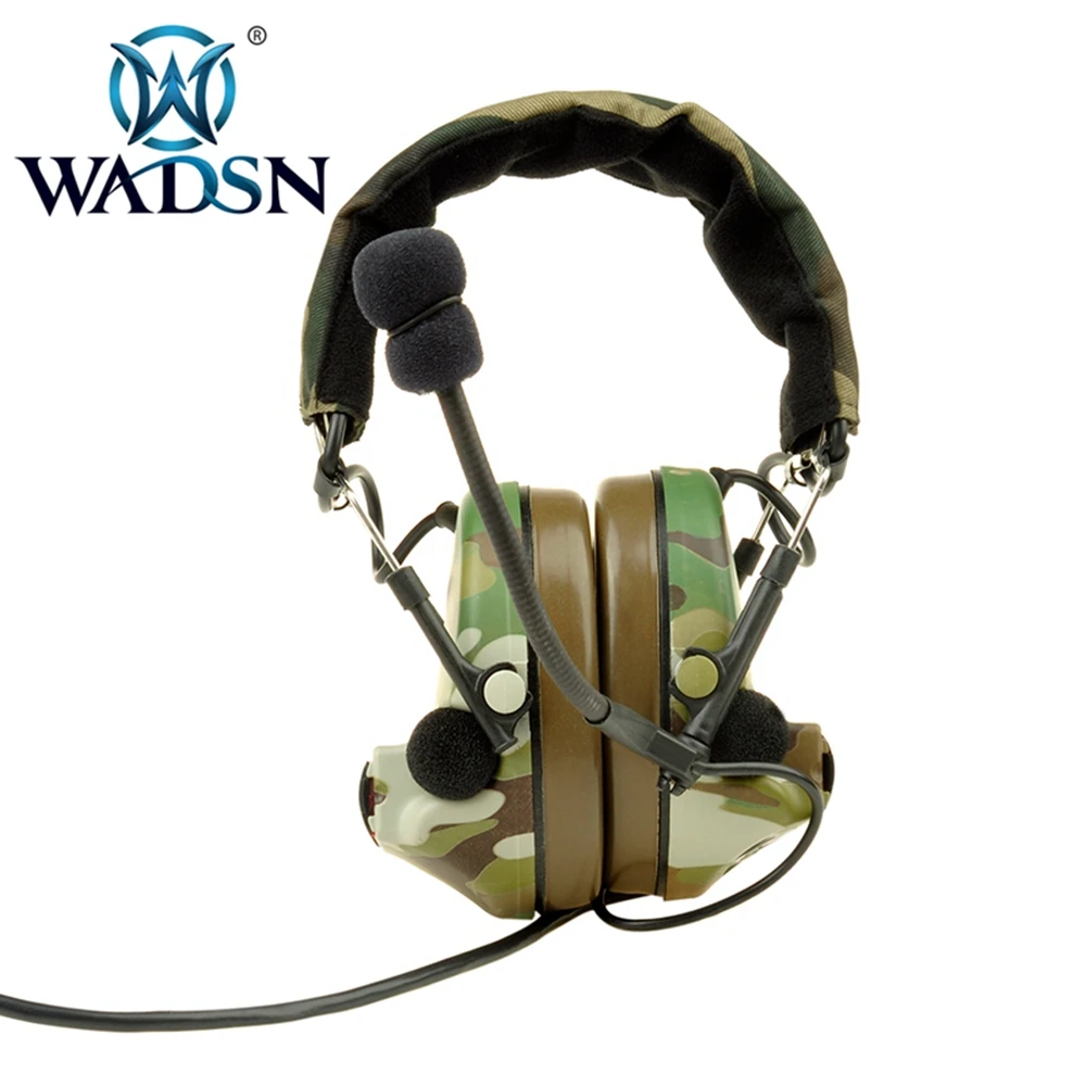 Тактические наушники WADSN Comtac II с шумоподавлением военные защитой слуха для