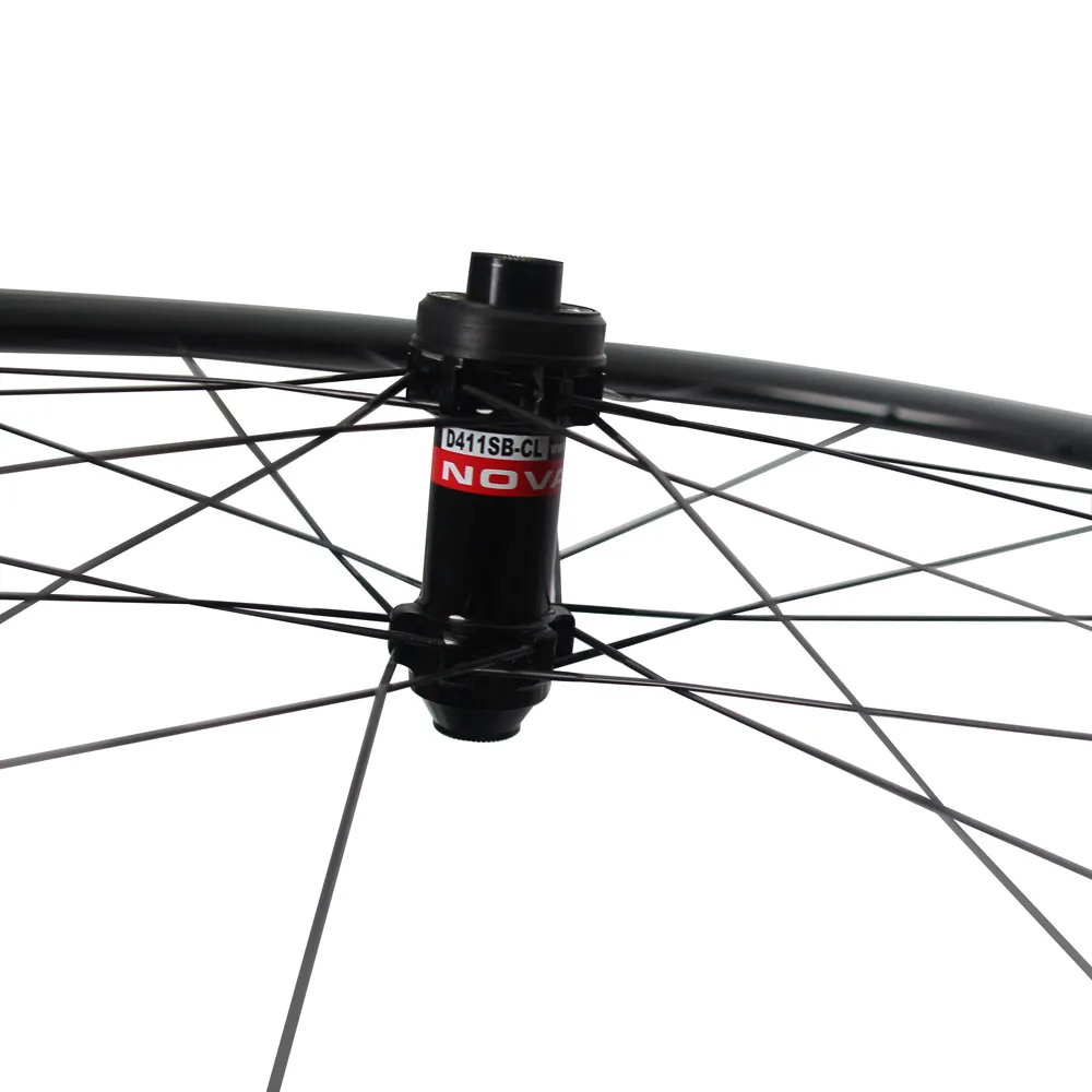 Discount SAT No Outer Holes Center lock 700C Cyclocross Disc Wheels Straight Pull Hub Tubular Or Clincher U Shape Disc Brake Wheelset 9