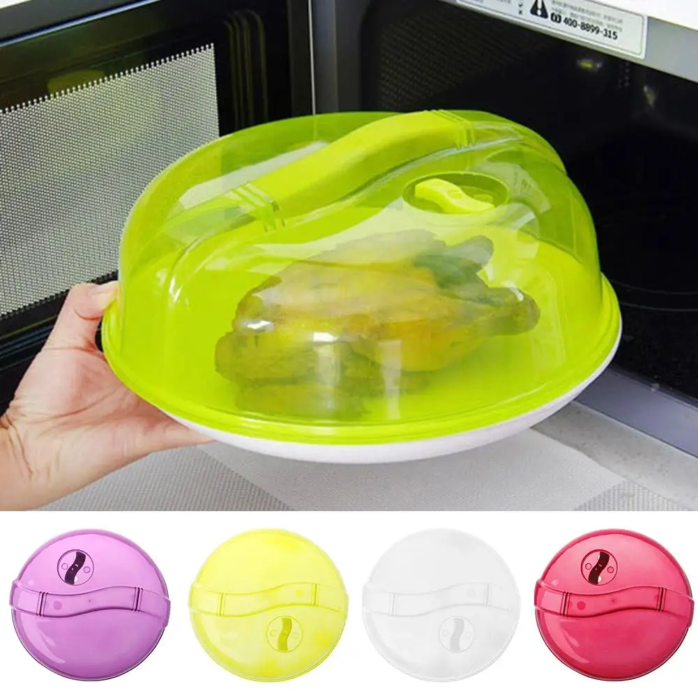 

Food Dish Cover with Steam Vent Splatter Lid Kitchen Tool for Microwave Oven