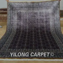 Yilong 6'x8. 5' под старину hereke шелковый ковер темно-синие ручной работы Восточный ковер шелка (0250)