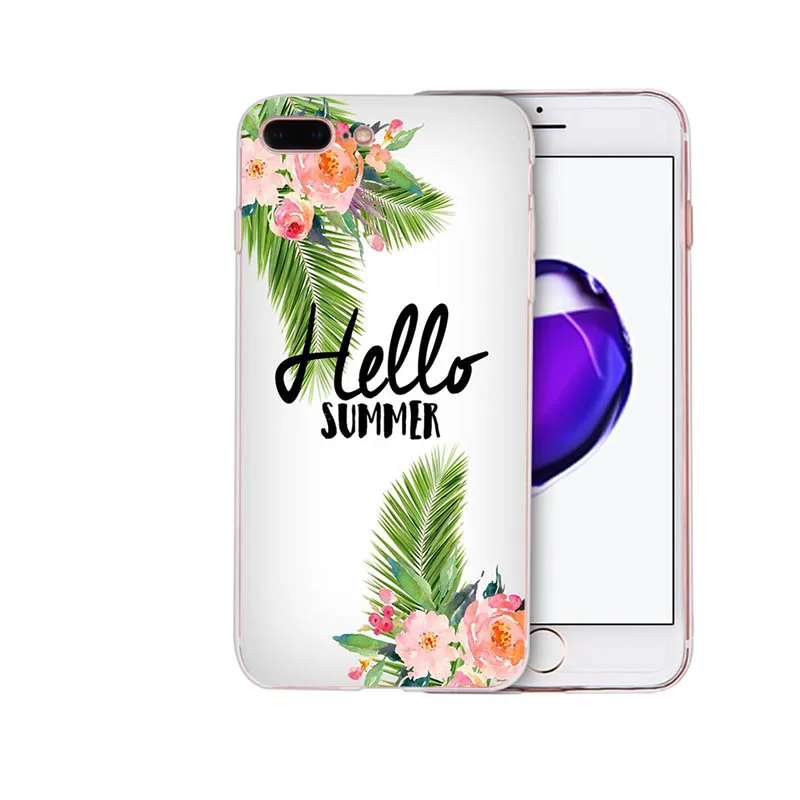 Мягкий силиконовый чехол для телефона iphone x xs xr xsmax 8 7 6s 6 plus 5s se 5 HELLO SUMMER мультяшный