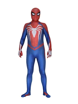 

Halloween Carnival Men Venom symbiont Spiderman Costume Siamese tights Punk spiderman role-playing zentai Jumpsuits Cosplay