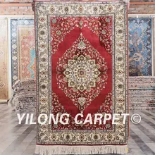 YILONG 2,5 'x4' handknotted персидский шелковый ковер Кашан бордовый цвет украшения дома шелковый ковер(LH844B2.5x4