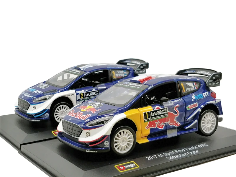 Модель автомобиля Bburago 1:32 Redbull M Sport Ford Fiesta WRC литой под давлением миниатюрный