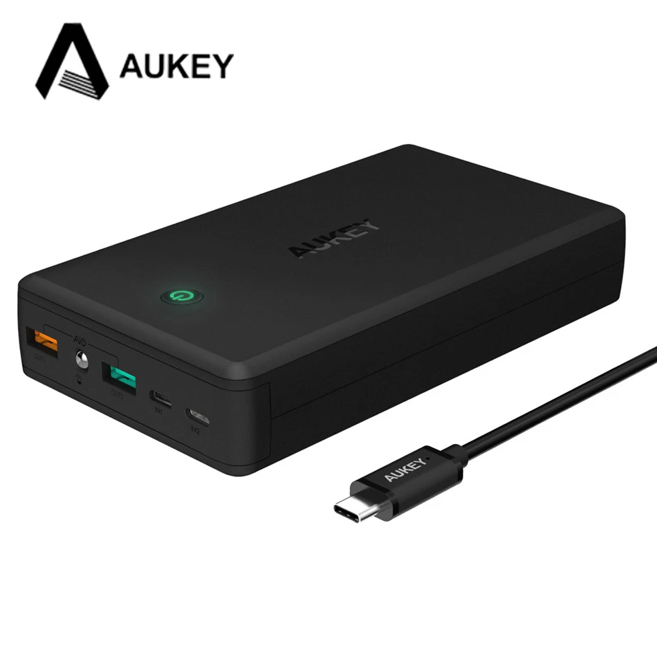 AUKEY 30000mAh External Power Bank For Quick Charge 3.0