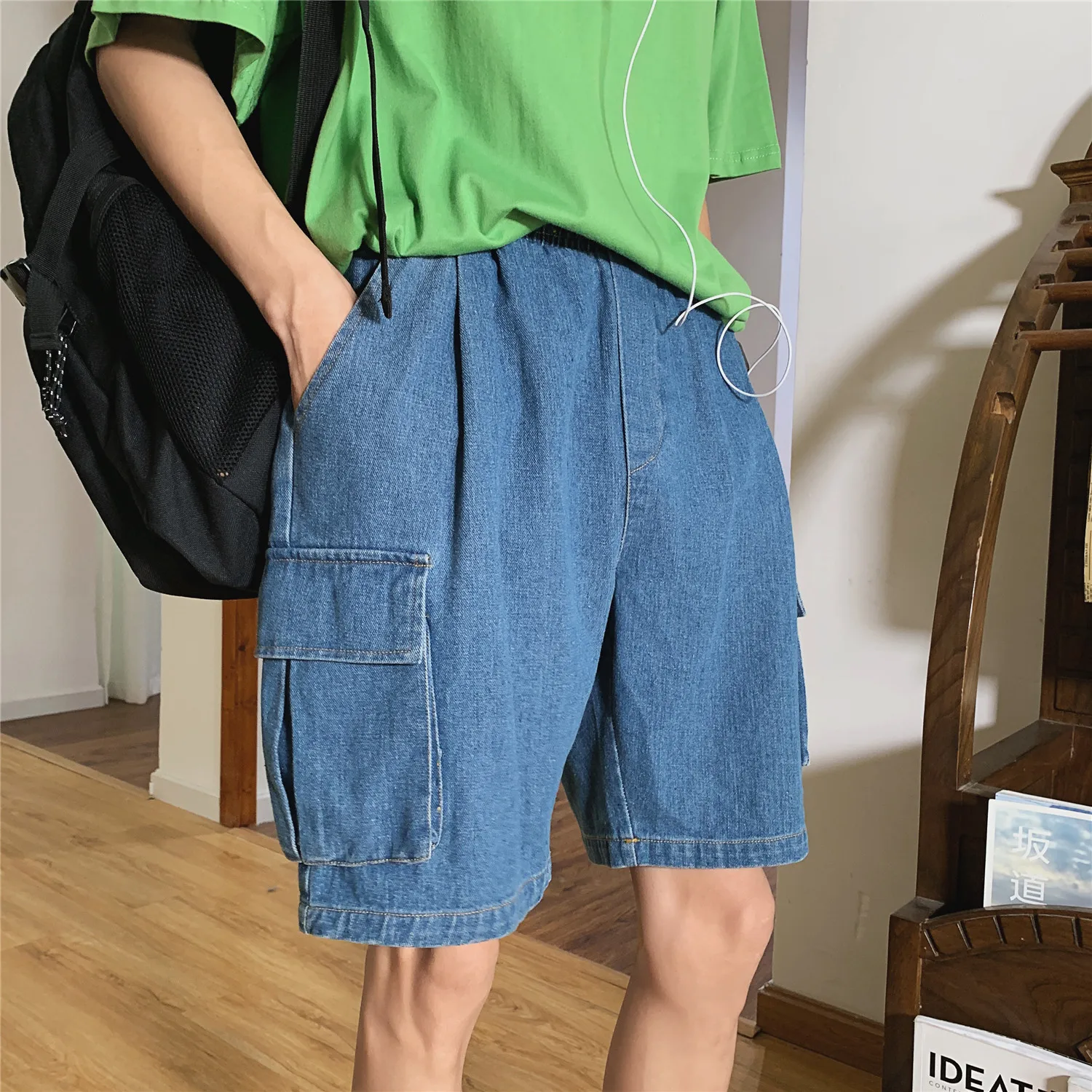 Летние мужские ковбойские шаровары для отдыха, хлопковые шорты, брендовые шорты для бега, карго, для работы с несколькими карманами, для спортзала, Короткие повседневные мужские шорты