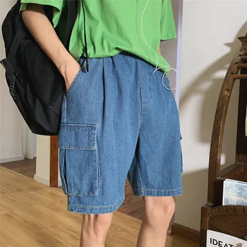 

2019 Summer Men's Leisure Cowboy Harem Cotton Shorts Brand Jogger Shorts Cargo Work Multi-pocket Gym Short Casual Male Shorts