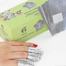 200 шт. Алюминий Фольга Бумага с Cutton uv гель для обертывания для снятия лака для продукта