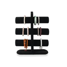 High Range Three Layers Black Velvet Show Shelf Bracelet Brace Lace Anklet Watch Show Shelf Jewellery Display Props