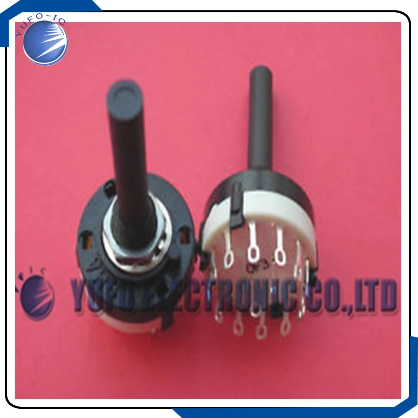 Free Shipping One Lot 5,4 pole 3 positions PCB Rotary switch NEW,4P3L