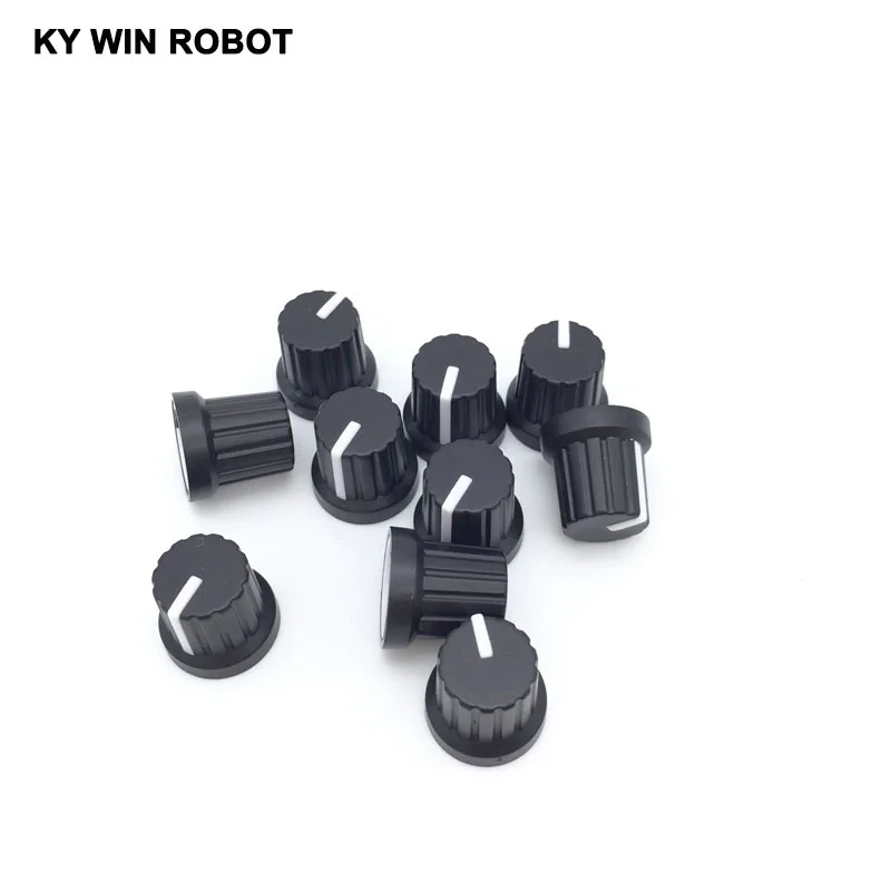 10PCS Volume Control Rotary Knobs For 6mm Dia Knurled Shaft Potentiometer Durable potentiometer knobs