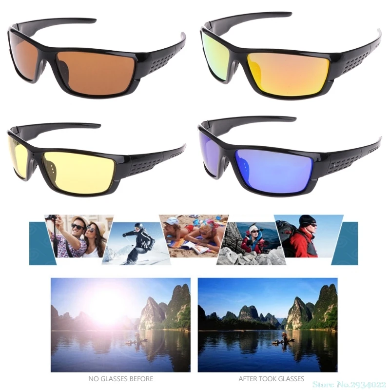 Новые очки Рыбалка Велоспорт Поляризованные прогулочные Солнцезащитные очки Спортивные очки UV400 для Для мужчин Горячая распродажа! Прямая