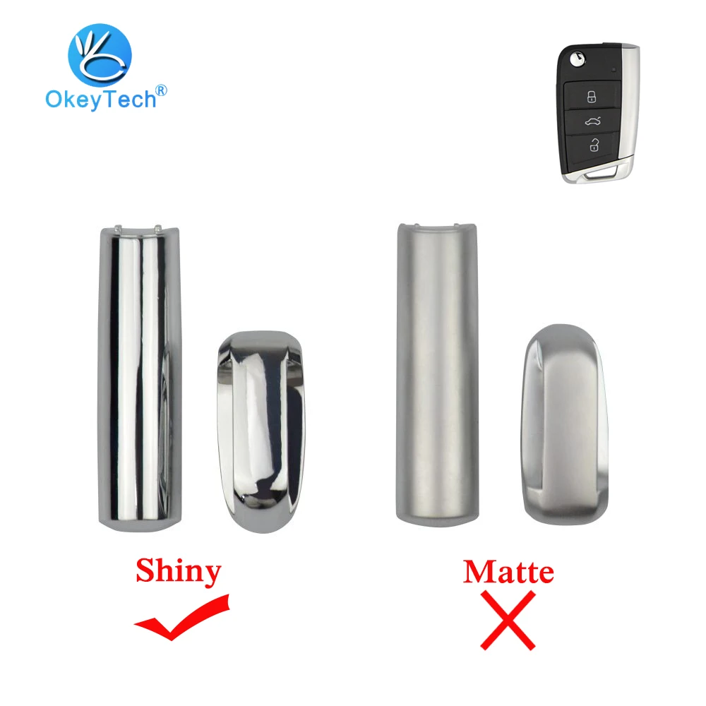 

OkeyTech Side Metal Part for VW Golf 7 GTI MK7 Skoda Octavia A7 Seat Flip Folding Replacement Remote Key Shell Car Metal Part