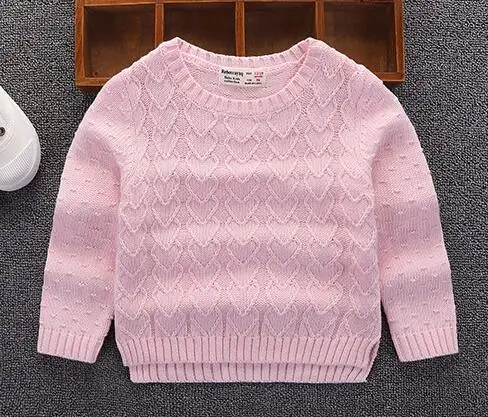 Осенне-зимний модный свитер для девочек, пуловер, свитер, хлопковый Повседневный Детский свитер, вязаный Топ для малышей