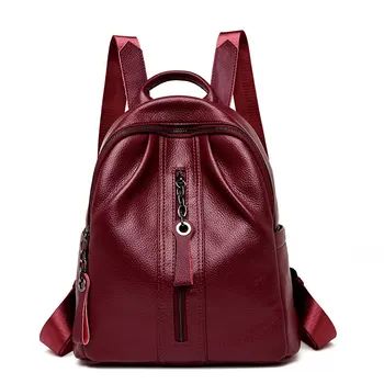 

Women Girls Students School Bag Shoulder Bags Women Casual Back Packs Travel Bag Fashion Women's Genuine Leather Backpacks
