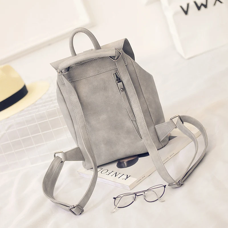  Toposhine Famous Brand Backpack Women Backpacks Solid Vintage Girls School Bags for Girls Black PU  - 32671911315