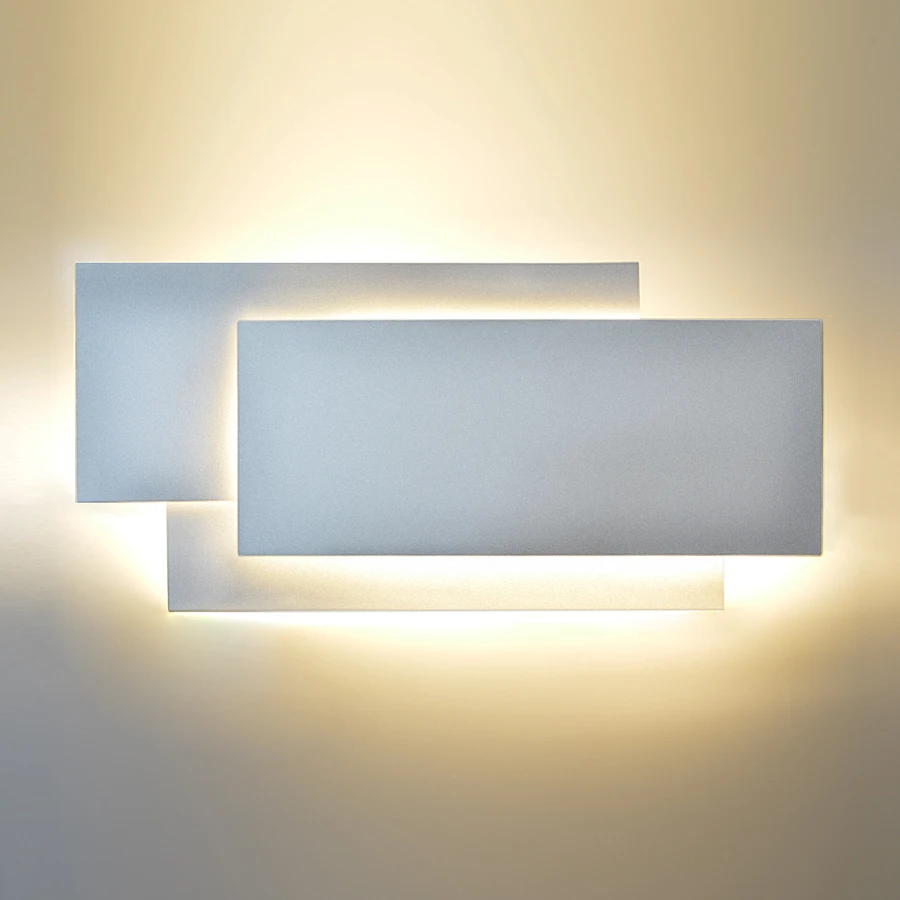 Современный креативный 18 Вт светодиодный настенный светильник для гостиной, прохода, лестницы, квадратные лампы для спальни, прикроватный черный/белый настенный светильник