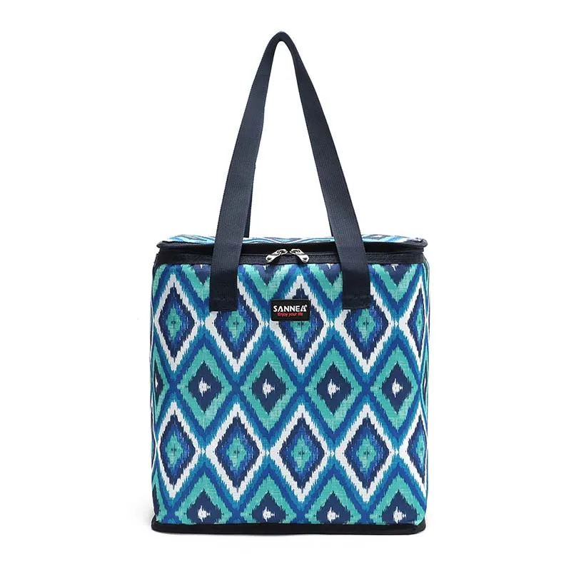 

22L stylish cooler bag big printing lunch picnic box ice pack thermal meal drinks wine cold carrier vehicle insulation cool bag
