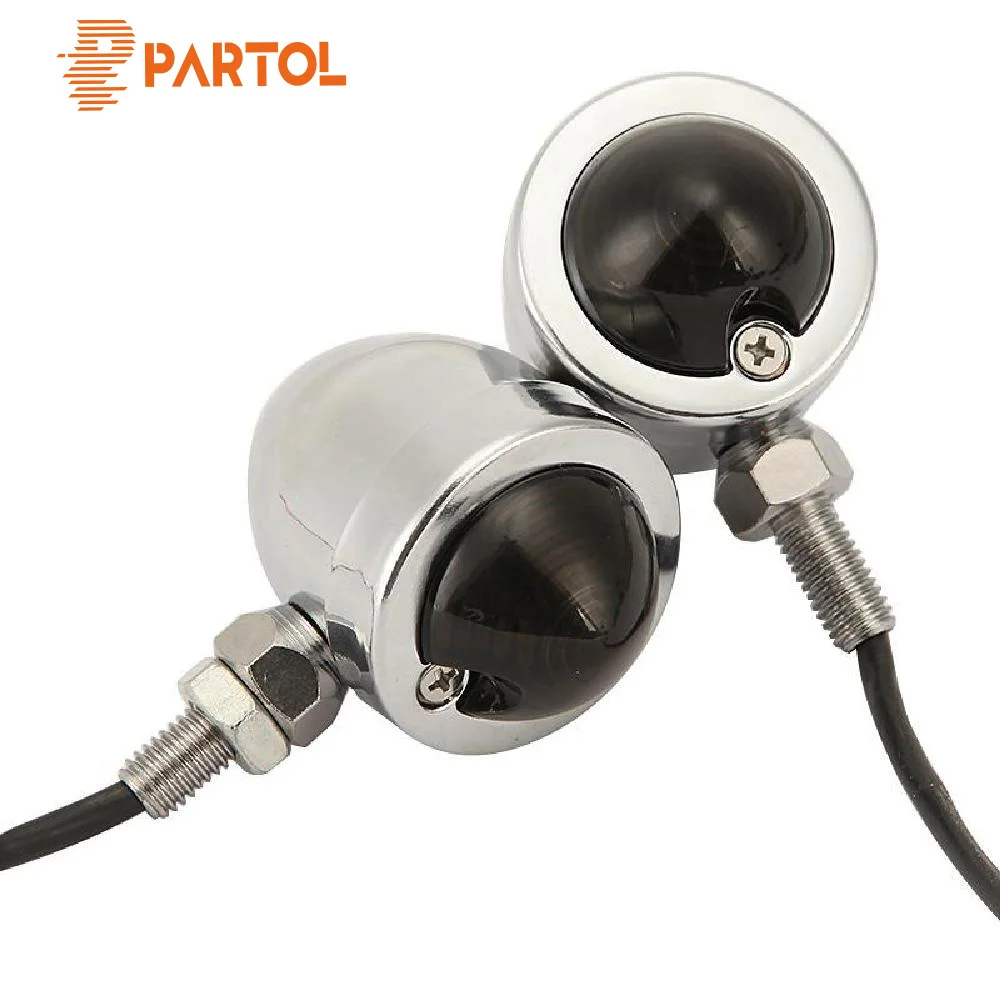 

Partol 2pcs Motorcycle LED Turn Light Amber Turn Signal Lamp Moto Direction Indicator For Honda/Suzuki/Kawasaki/Yamaha/Harley