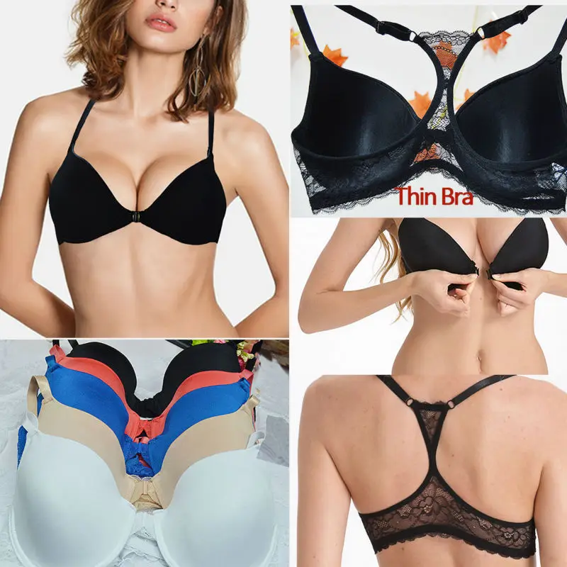 

New Women Bra Lace Front Closure Bralette Y-line BH Underwire Underwear Sexy Lingerie Plus Size 70 75 80 85 90 95 100 A B C D DD