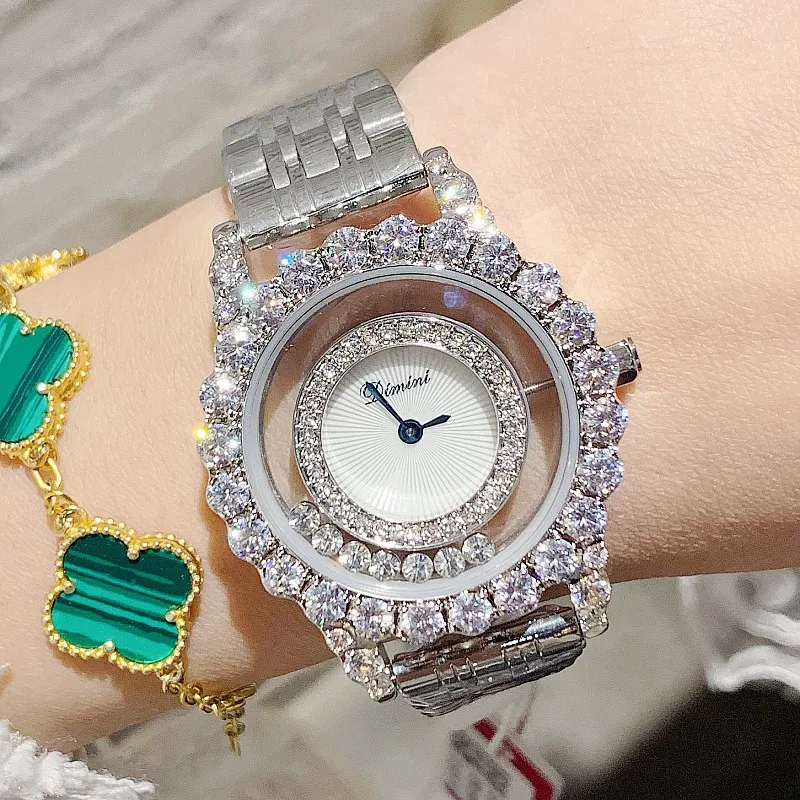 Топ бренд Роскошный алмазов наручные ручной Кристалл Мода кварцевые часы для Для женщин Стильные дамы девушки часы