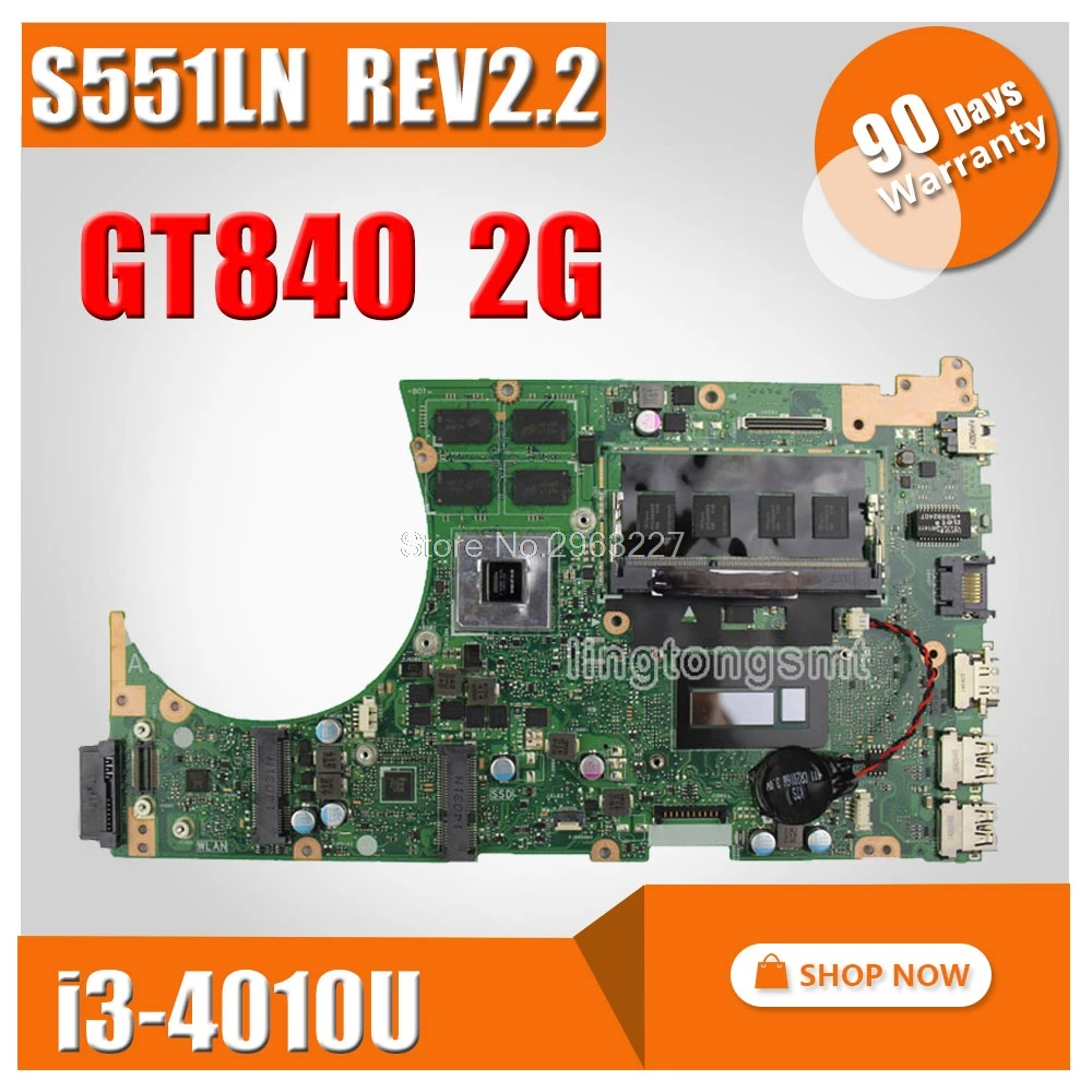 S551LN материнская плата i3CPU REV2.2 GT840 2G RAM для For Asus K551L K551LB S551L ноутбука плата|motherboard