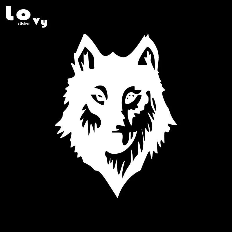 Виниловая наклейка на капот автомобиля Wolf Wild Dog классная с мультяшными животными