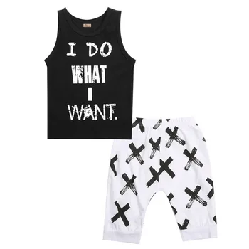 

0-3Y Newborn Baby Clothes Set Kids Boys Clothing Summer Vest T-Shirt Tops and Short Pant 2PCS Toddle Children Set