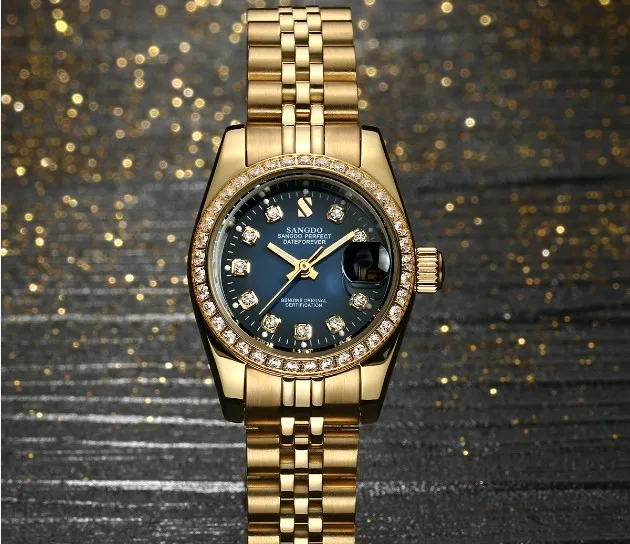 28MM SANGDO Automatic Self Wind movement High quality Luxury Women's watches Plating 18KY