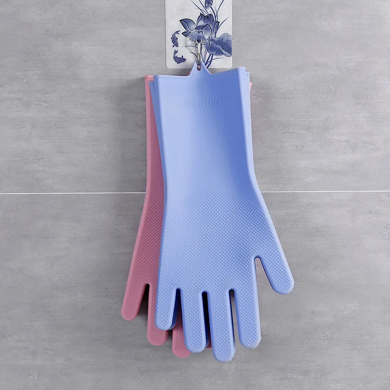 1 пара многофункциональных перчаток для мытья посуды, силиконовые бытовые перчатки, толстые Нескользящие медицинские перчатки, инструменты для уборки дома и кухни