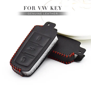 

Leather Car Key Case Cover For Volkswagen VW Golf 5 7 4 6 MK7 Passat B8 B7 B5 3C B5.5 T5 Polo Tiguan Jetta 6 Beetle Accessories