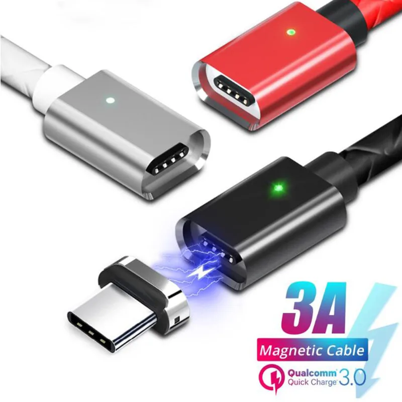 

Type C Magnetic Cable Fast Phone Charger for Xiaomi mi8 Redmi note7 Quick Charge 3.0 Magnet USB C Cord Data Cable for samsung S8