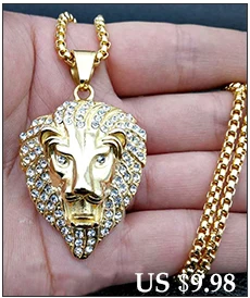 Хип-хоп Iced Out Девы Марии золотые ожерелья и подвески Цвет Нержавеющая сталь цепочку для Для женщин христианской ювелирных изделий Мадонна XL1063