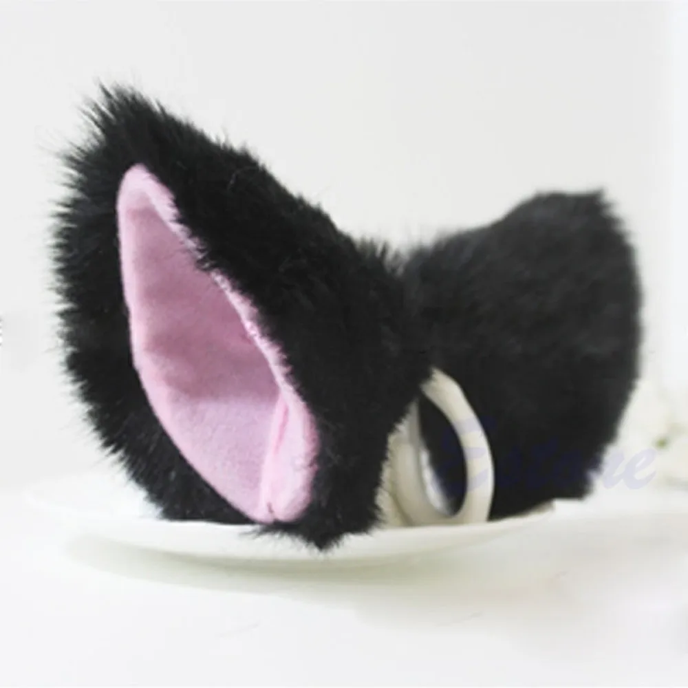 GOHAND Cosplay Party Cat Fox Long Fur Ears Neko Costume Hair Clip Halloween -Zentai shop online