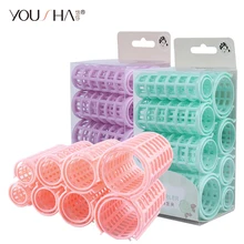 YOUSHA 8pcs Curlers Hair Rollers DIY Hair Curler Plastic Magic Roller Large Soft Curls Hairstyle DIY