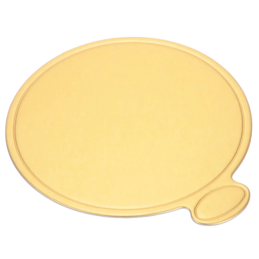 Mayitr 100Pcs/set Round Mousse Cake Boards Gold Paper Displays  Cupcake Dessert Tray Wedding Birthday Pastry Decor