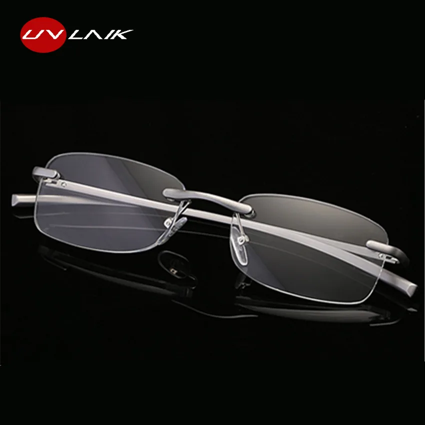 

UVLAIK Frameless Reading Glasses Women Men HD Lens Round Rimless Spectacles Presbyopia Reader Glasses 1.0 1.5 2.0 2.0 2.5 3.0