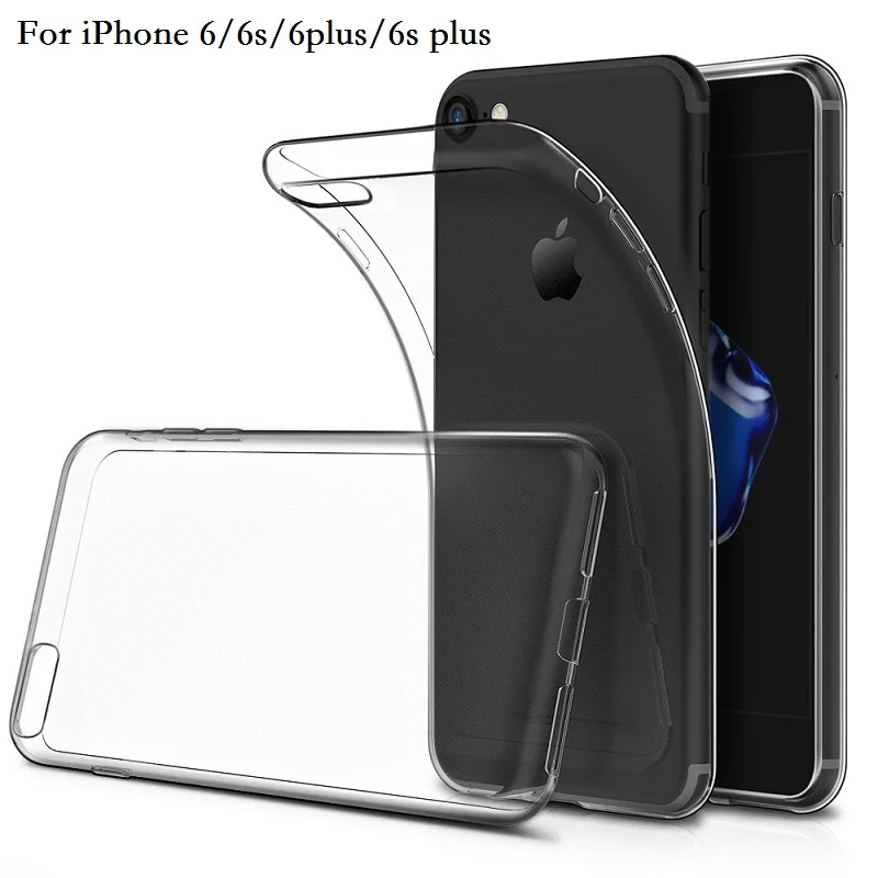 Case de Telefone para o Iphone Fina e Transparente Vskey Alta Brilhante Tpu 6 s 7 Plus Ultra Macio Silicone Tampa Traseira 8 5s se x 100 Pcs 8 s 7 Plus Ultra Fina e Transparente