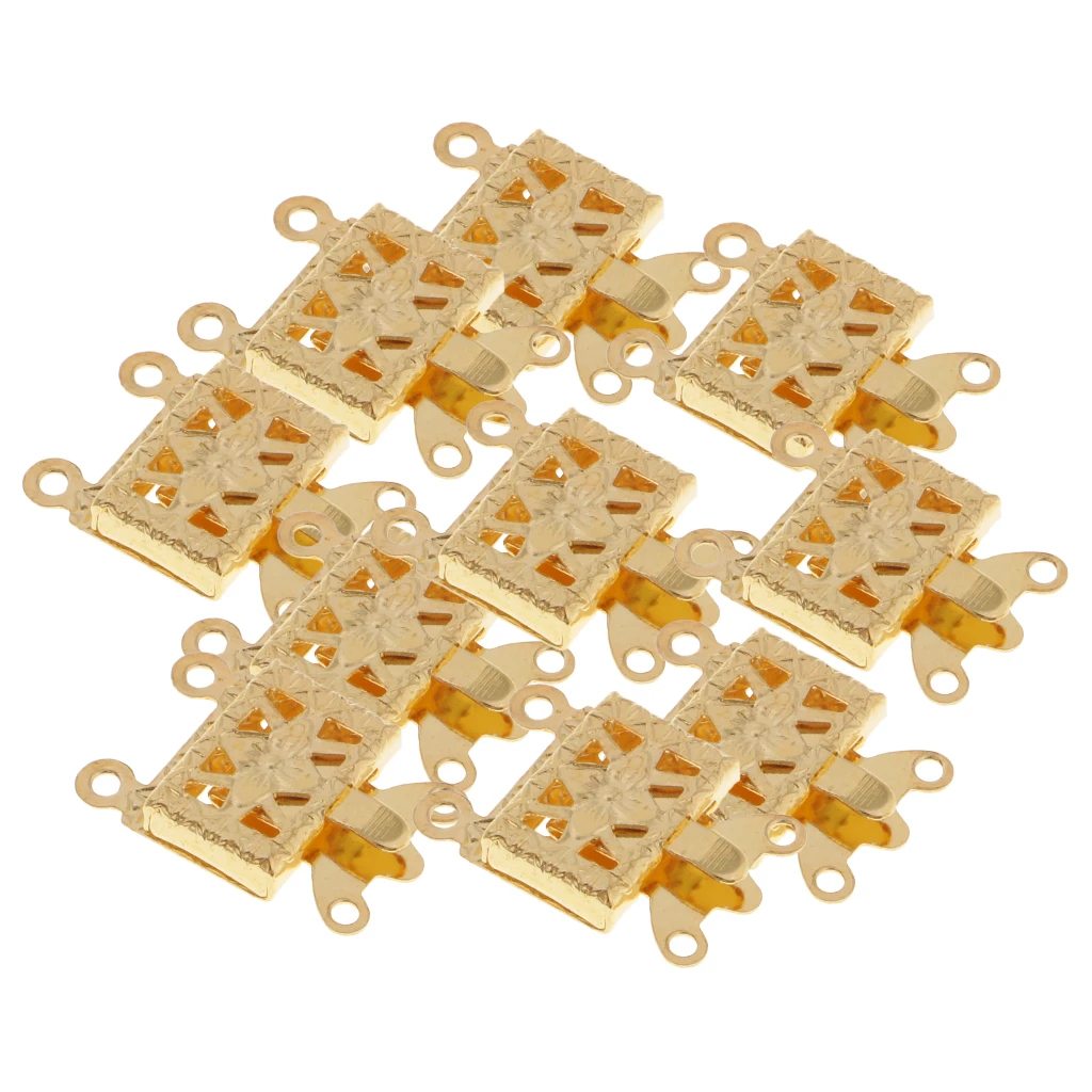10pcs Metal Bracelet Necklace Jewellery Findings Connectors Box Clasps Buckles DIY Crafts Jewelry