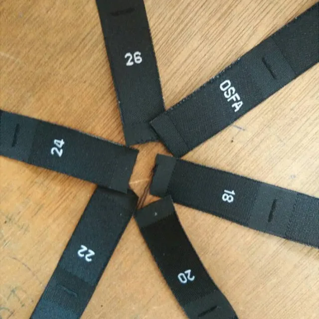 black polyester cloth size label women clothing woven tags 18 20 osfa size