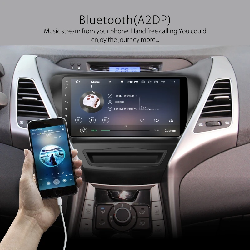 Dinpei Android 9 0 автомобильный Радио Мультимедиа Видео плеер навигация gps для hyundai Elantra