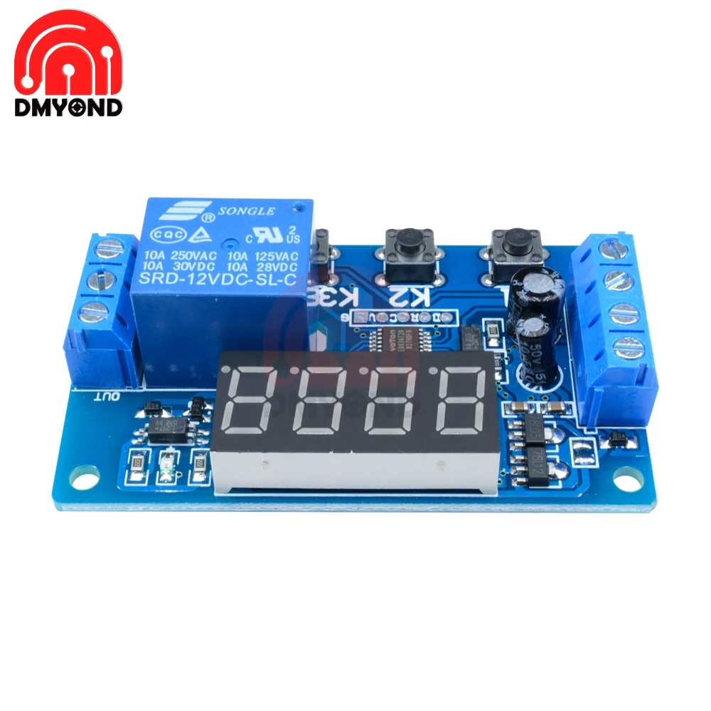 DC 12V 10A цифровой светодиодный реле задержки многофункциональный триггер таймер