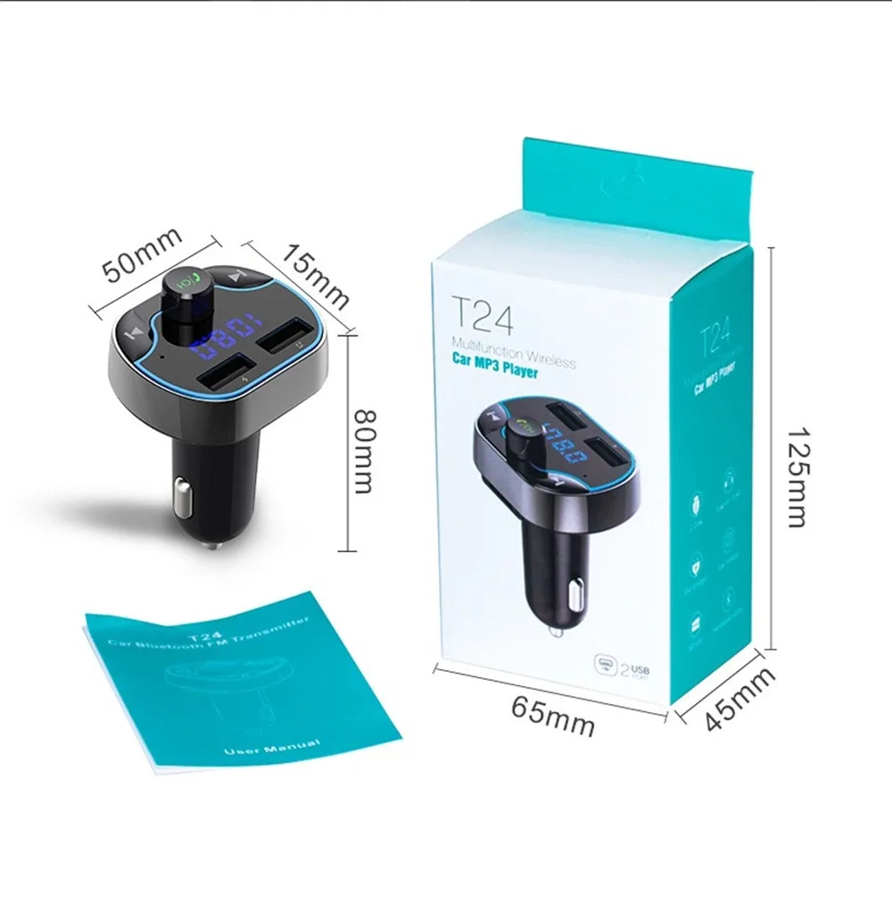 Многофункциональный двойной USB зарядное устройство беспроводной Bluetooth Handsfree Car Kit