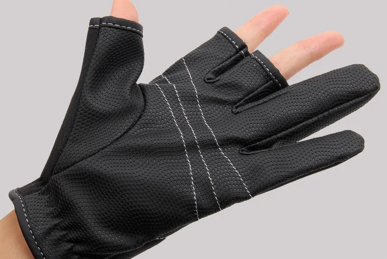 TSURINOYA High Quality 1pair LXL Size Three Fingerless Fishing Gloves Anti-Skid Breathable Sports Gloves Lure Fishing Tackle  (11)