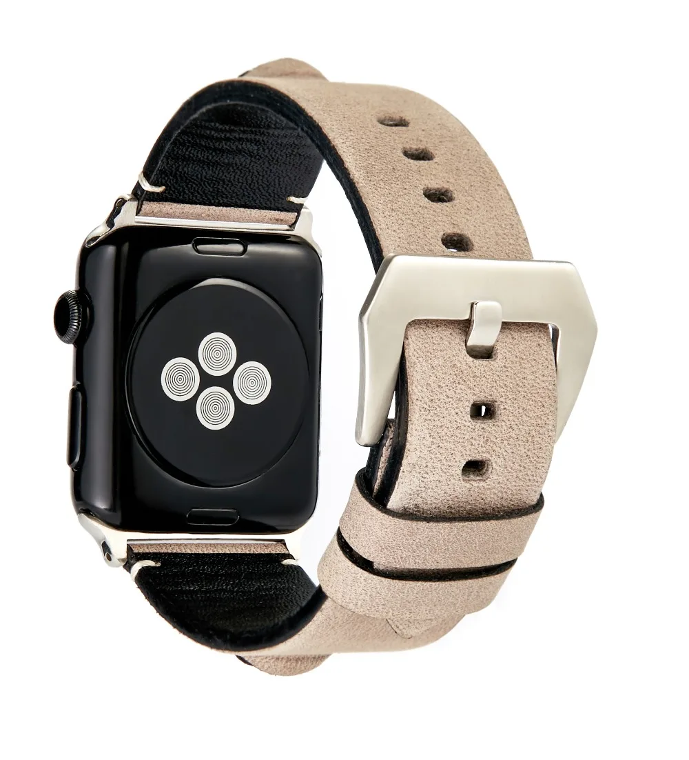 

For Apple Watch Band 42/38mm Genuine Leather Watch Bands Unique 3D Eye Printed Replacement Strap for Apple Watch Series 3/2/1