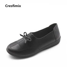 Cresfimix sapatos femininos/женская повседневная обувь из мягкой искусственной кожи на плоской подошве; женская обувь для отдыха; сезон весна-лето; обувь без застежки; Женская милая обувь